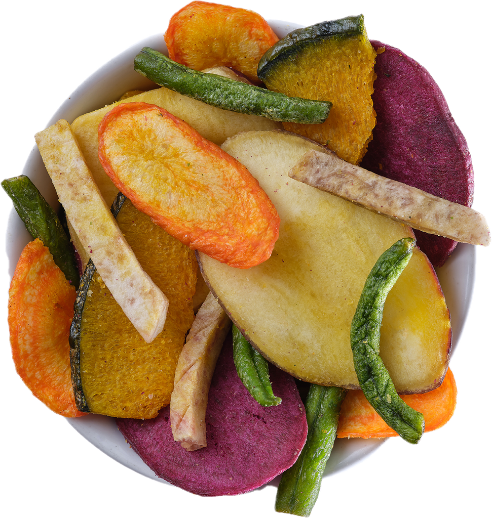 Crispy vegetable chips – a healthy snack with yams, carrots, squash, and taro